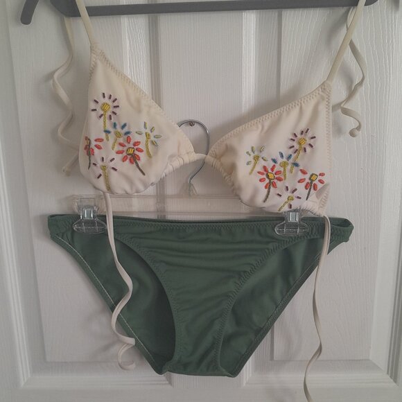 Point Conception Bikini with Floral Beading - Picture 1 of 3